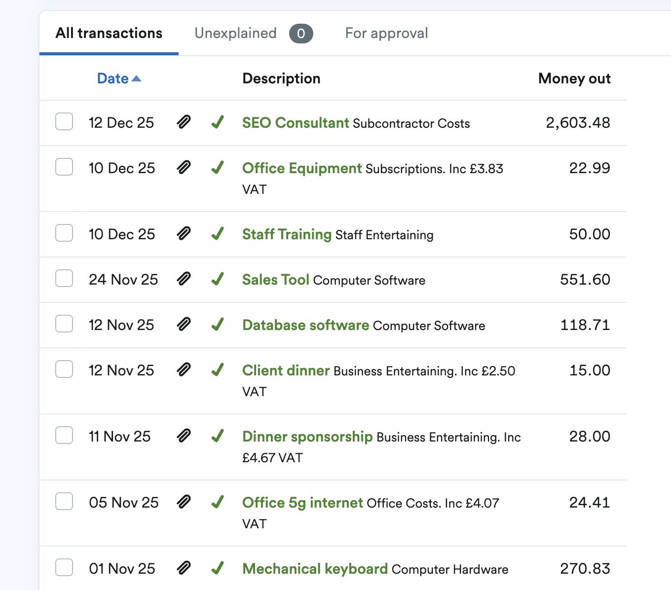 After - Automated receipt matching with Mintyai